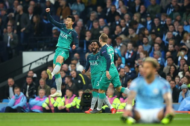  孙兴慜世界波破门，热刺绝平曼城保留争冠希望  