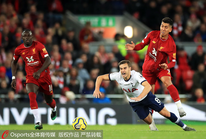 凯恩点射建功热刺主场一球力克水晶宫保持不败